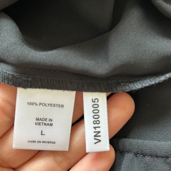 NYC Womens Top Large Black‎ Surplice Career Gothic Dark Romantic Witchy 17123 - Picture 4 of 8